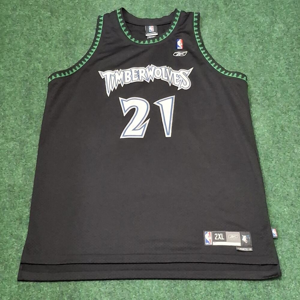 Minnesota Timberwolves Kevin Garnett Vintage Reebok Authentic Jersey Mens 2XL